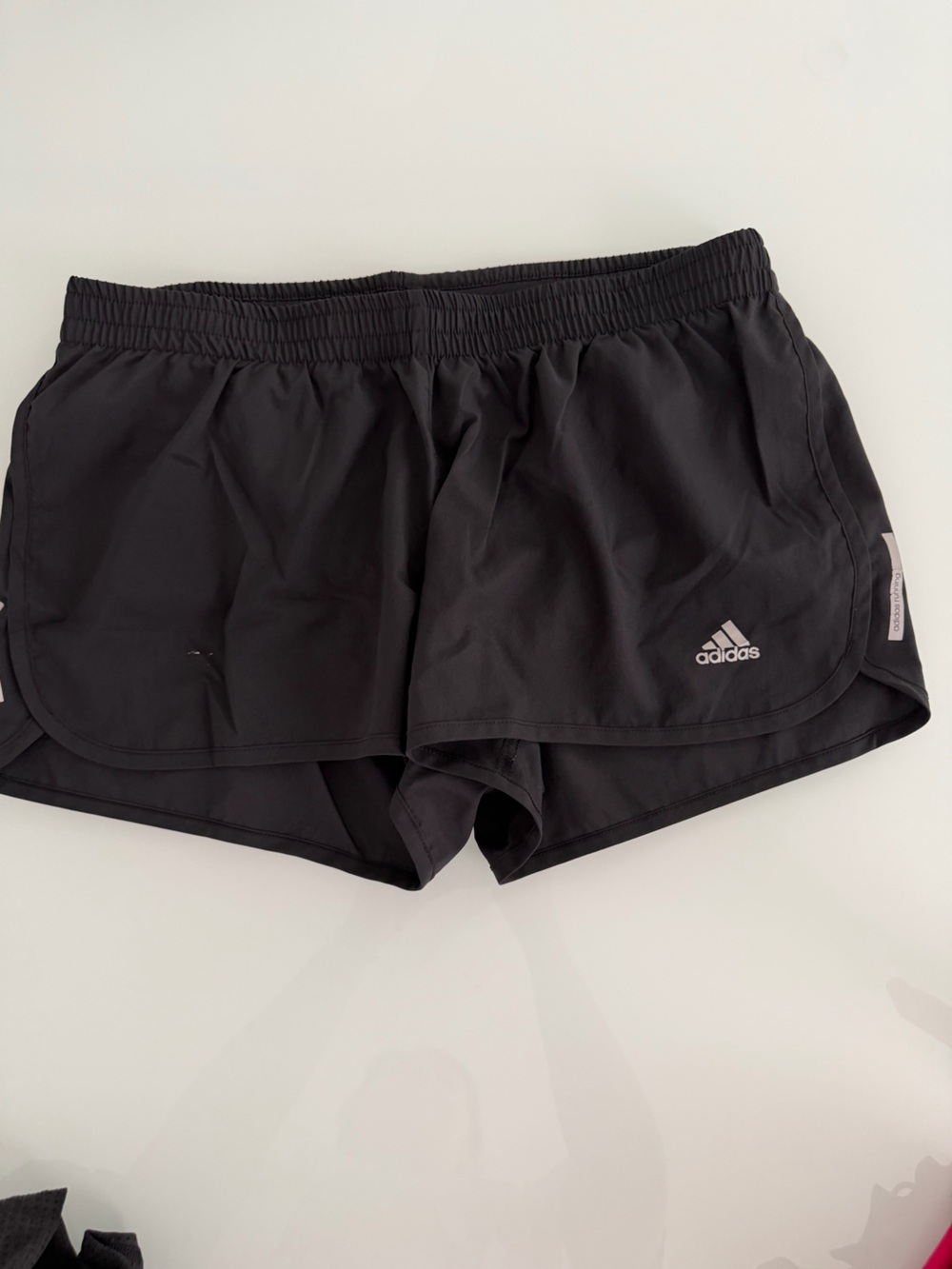 adidas Black Athletic Running Shorts with Logo